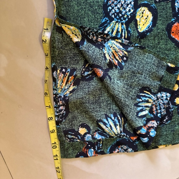 Floral Wide Leg Pants - Green and Multicolor - Picture 3 of 14